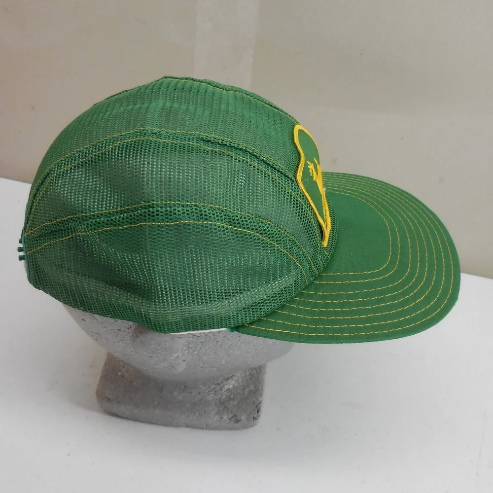 Vintage John Deere Mesh Trucker Hat Green Snapback Louisville Mfg Co Logo Cap